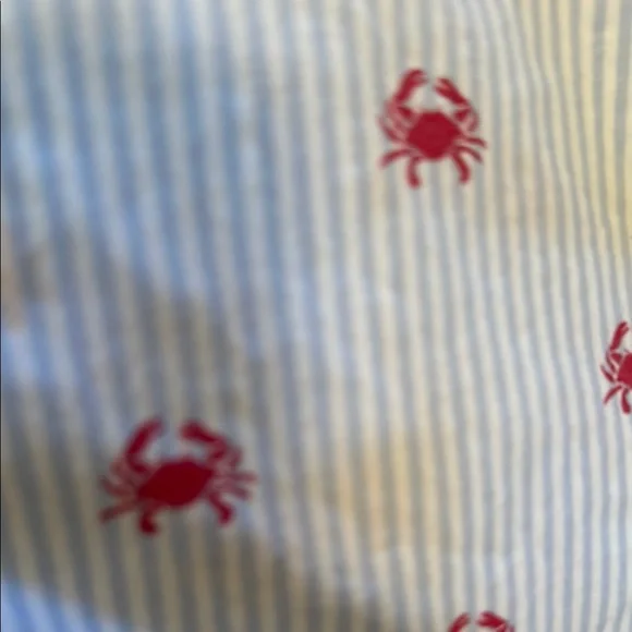 Striped Short Sleeve Shirt with Red Accents - Picture 4 of 4